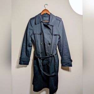 Banana Republic Large Navy Blue Raincoat Trench Coat